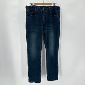 Levi’s 514 Jeans Mens 38x32 Blue Denim Dark Wash Casual Straight Leg Stretch